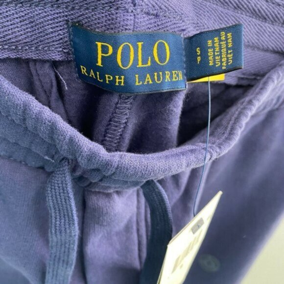 POLO Ralph Lauren Men's Fleece-Lined Logo Sweat Shorts in Boathouse Blue sz S - Picture 7 of 8